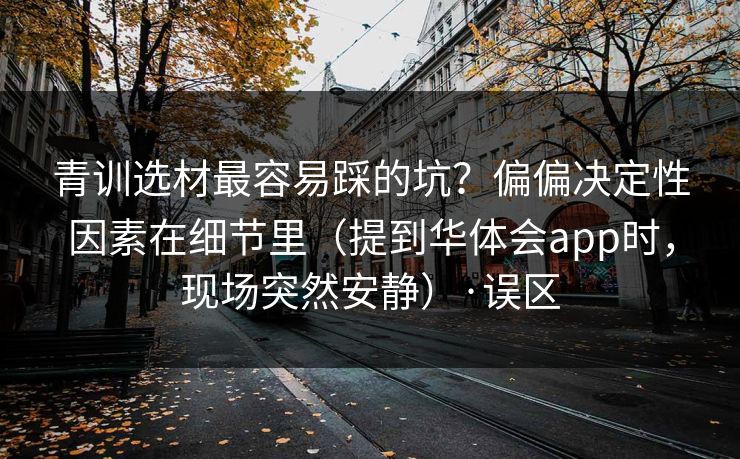 青训选材最容易踩的坑？偏偏决定性因素在细节里（提到华体会app时，现场突然安静）·误区